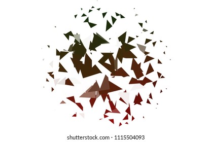 Light Green, Red vector geometric simple minimalistic background, which consist of triangles on white background. Triangular pattern with gradient for your business design. 