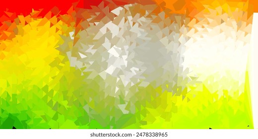 Light green, red vector geometric polygonal design. Elegant abstract illustration with gradient triangles. Multipurpose app design.
