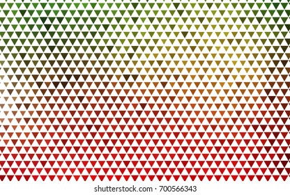 Light Green, Red vector geometric simple minimalistic background, which consist of triangles on white background. Triangular pattern with gradient for your business design. 