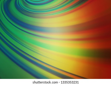 Light Green, Red vector glossy bokeh pattern. A completely new color illustration in a bokeh style. A new texture for your design.