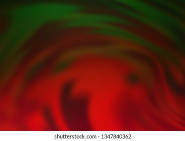 Light Green, Red vector glossy abstract template. Colorful illustration in blurry style with gradient. The elegant pattern for brand book.