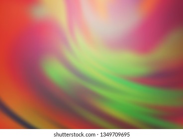 Light Green, Red vector glossy bokeh pattern. Glitter abstract illustration with an elegant design. The background for your creative designs.