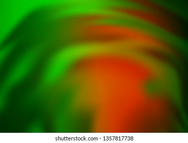 Light Green, Red vector glossy abstract background. A vague abstract illustration with gradient. Brand new style for your business design.