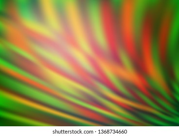 Light Green, Red vector glossy bokeh pattern. Colorful illustration in abstract style with gradient. The elegant pattern for brand book.