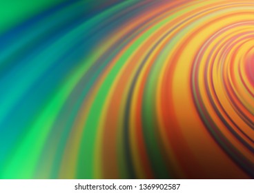 Light Green, Red vector glossy bokeh pattern. An elegant bright illustration with gradient. A new texture for your design.