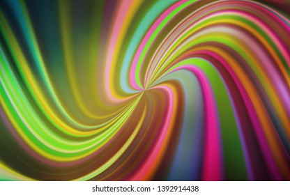 Light Green, Red vector glossy abstract layout. Glitter abstract illustration with gradient design. New style for your business design.