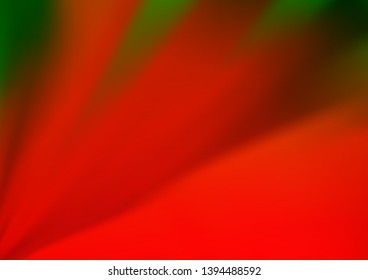 Light Green, Red vector glossy abstract background. Colorful illustration in blurry style with gradient. The template can be used for your brand book.