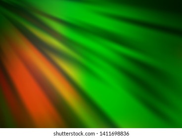 Light Green, Red vector glossy abstract template. Creative illustration in halftone style with gradient. A new texture for your design.