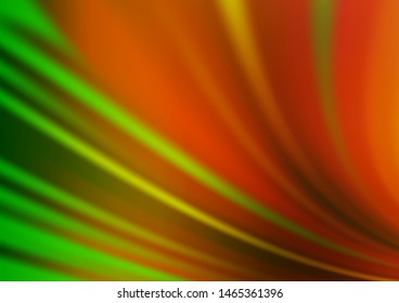 Light Green, Red vector glossy abstract background. Colorful illustration in blurry style with gradient. A completely new template for your design.