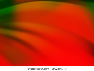 Light Green, Red vector glossy bokeh pattern. Glitter abstract illustration with an elegant design. The elegant pattern for brand book.