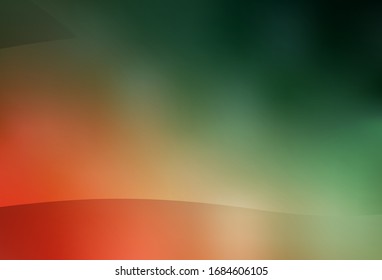 Fondo abstracto brillante de color verde claro, vector rojo. Ilustración abstracta moderna con degradado. Nuevo diseño de estilo para su libro de marca.