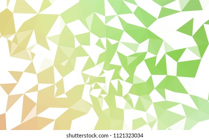Light Green, Red vector gradient triangles texture. Creative illustration in halftone style with triangles. Brand new design for your business.