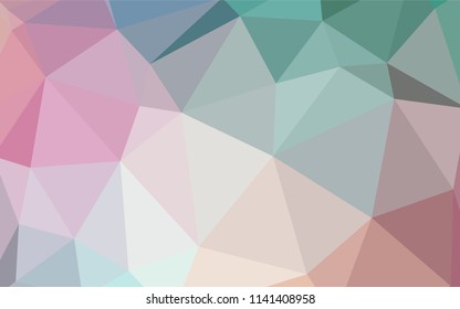 Light Green, Red vector gradient triangles template. Elegant bright polygonal illustration with gradient. Triangular pattern for your design.