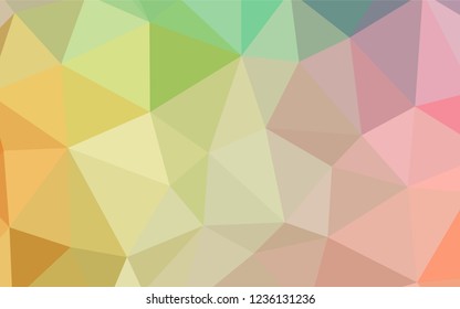 Light Green, Red vector gradient triangles texture. Colorful abstract illustration with triangles. Best triangular design for your business.