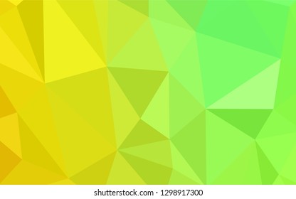 Light Green, Red vector gradient triangles template. Shining polygonal illustration, which consist of triangles. Brand new design for your business.