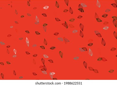 Hellgrünes, rotes, handgemaltes Muster. Brand neue farbige Illustration im modernen Stil mit Blättern. Doodle Design für Ihre Website.