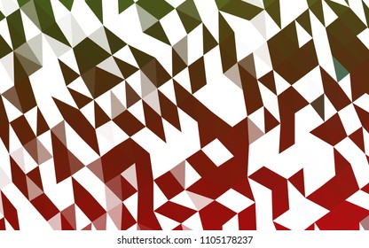 Light Green, Red vector hexagon mosaic template. A sample with polygonal shapes. A completely new design for your business.