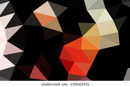 Light Green, Red vector hexagon mosaic triangle mosaic. An elegant bright illustration with gradient. The completely new template can be used for your brand book.
