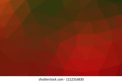 Light Green, Red vector hexagon mosaic triangle mosaic. An elegant bright illustration with gradient. The elegant pattern can be used as part of a brand book.