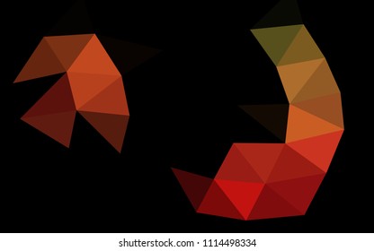 Light Green, Red vector hexagon mosaic triangle mosaic. Colorful illustration in abstract style with gradient. The elegant pattern can be used as part of a brand book.