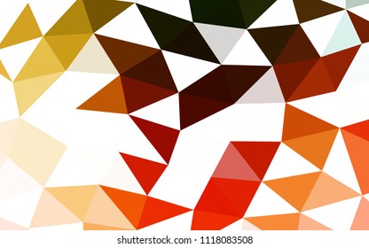 Light Green, Red vector hexagon mosaic triangle mosaic. A vague abstract illustration with gradient. The completely new template can be used for your brand book.