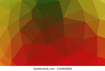 Light Green, Red vector hexagon mosaic texture. An elegant bright illustration with gradient. A new texture for your design.