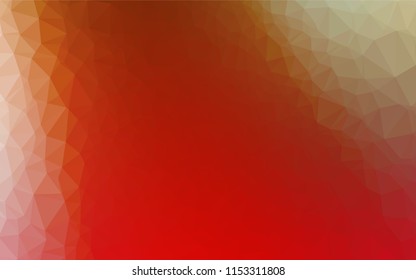 Light Green, Red vector hexagon mosaic cover. Shining illustration, which consist of triangles. The polygonal design can be used for your web site.