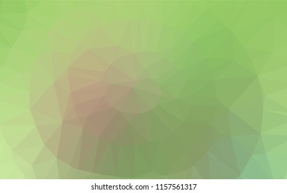 Light Green, Red vector hexagon mosaic cover. Brand new colored illustration in blurry style with gradient. The completely new template can be used for your brand book.