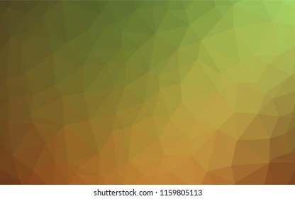 Light Green, Red vector hexagon mosaic template. Creative geometric illustration in Origami style with gradient. The textured pattern can be used for background.
