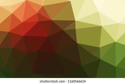 Light Green, Red vector hexagon mosaic template. Brand new colored illustration in blurry style with gradient. A completely new template for your business design.