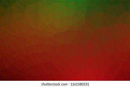 Light Green, Red vector hexagon mosaic template. A sample with polygonal shapes. The polygonal design can be used for your web site.