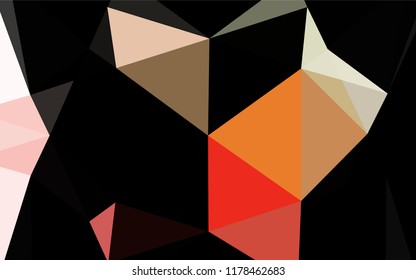 Light Green, Red vector hexagon mosaic template. Colorful abstract illustration with gradient. The completely new template can be used for your brand book.