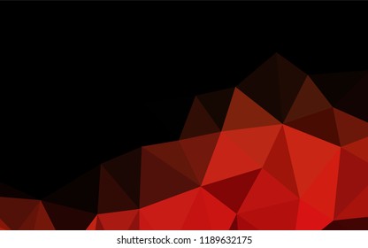 Light Green, Red vector hexagon mosaic cover. Shining colored illustration in a Brand new style. Triangular pattern for your business design.