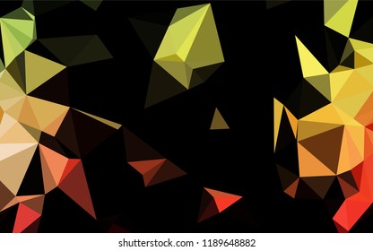 Light Green, Red vector hexagon mosaic template. Colorful illustration in abstract style with gradient. The polygonal design can be used for your web site.