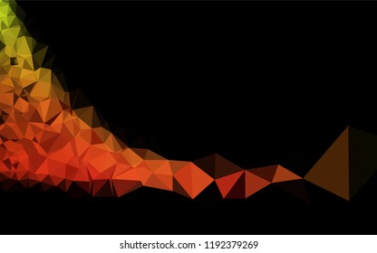 Light Green, Red vector hexagon mosaic texture. A vague abstract illustration with gradient. The template can be used as a background for cell phones.