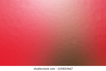Light Green, Red vector hexagon mosaic cover. Shining illustration, which consist of triangles. A new texture for your design.
