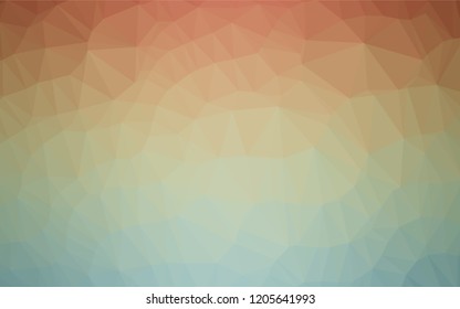 Light Green, Red vector hexagon mosaic template. A vague abstract illustration with gradient. The template can be used as a background for cell phones.