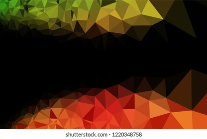 Light Green, Red vector hexagon mosaic template. Creative illustration in halftone style with gradient. A completely new design for your business.