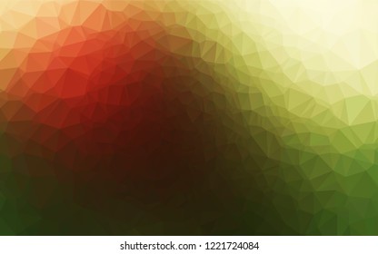 Light Green, Red vector hexagon mosaic template. A sample with polygonal shapes. A completely new template for your business design.