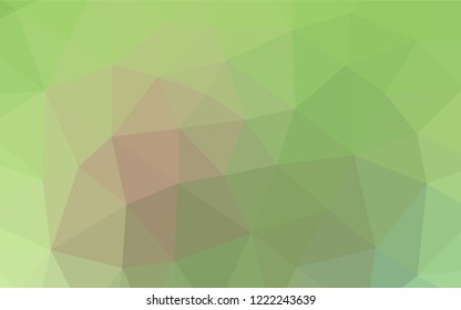 Light Green, Red vector hexagon mosaic template. A sample with polygonal shapes. The polygonal design can be used for your web site.