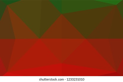 Light Green, Red vector hexagon mosaic texture. Modern geometrical abstract illustration with gradient. Brand new style for your business design.