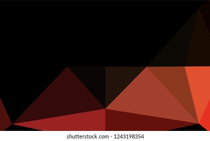 Light Green, Red vector hexagon mosaic template. Glitter abstract illustration with an elegant design. Triangular pattern for your business design.