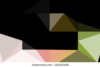 Light Green, Red vector hexagon mosaic texture. Colorful abstract illustration with gradient. A new texture for your design.