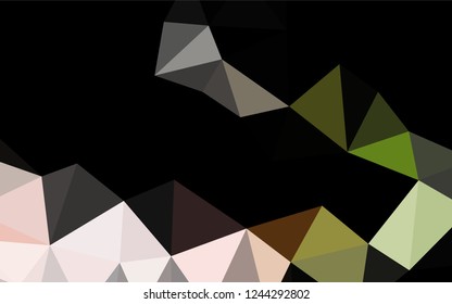 Light Green, Red vector hexagon mosaic texture. Modern geometrical abstract illustration with gradient. The textured pattern can be used for background.