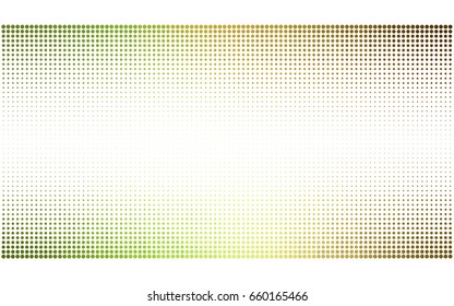 Light Green, Red vector illustration which consist of circles. Dotted gradient design for your business. Creative geometric background in halftone style with colored spots.