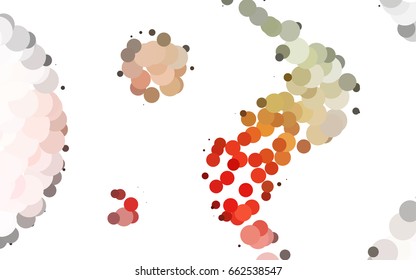 Light Green, Red vector illustration which consist of circles. Dotted gradient design for your business. Creative geometric background in halftone style with colored spots.