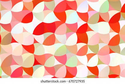 Light Green, Red vector illustration which consist of circles. Dotted gradient design for your business. Creative geometric background in halftone style with colored spots.
