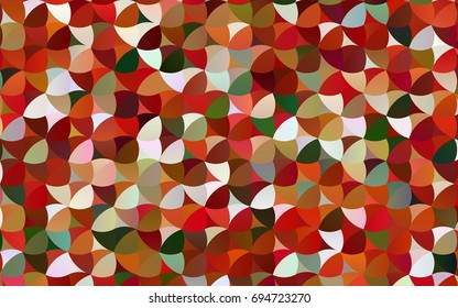 Light Green, Red vector illustration which consist of circles. Dotted gradient design for your business. Creative geometric background in halftone style with colored spots.