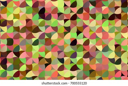 Light Green, Red vector illustration which consist of circles. Dotted gradient design for your business. Creative geometric background in halftone style with colored spots.