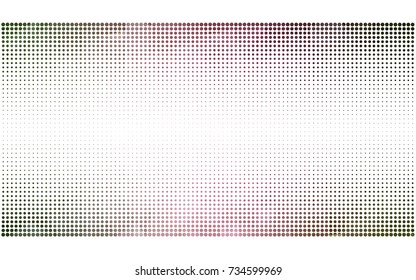 Light Green, Red vector illustration which consist of circles. Dotted gradient design for your business. Creative geometric background in halftone style with colored spots.